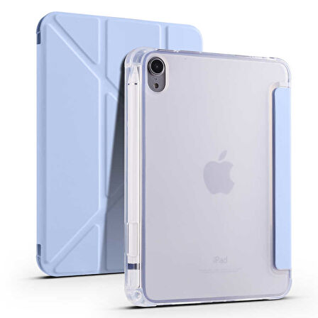 iPad Mini 2021 (6.Nesil) Kılıf Tri Folding Kalem Bölmeli Standlı Kılıf