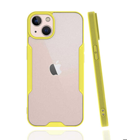 iPhone 13 Mini Uyumlu Zore Parfe Kapak-Sarı