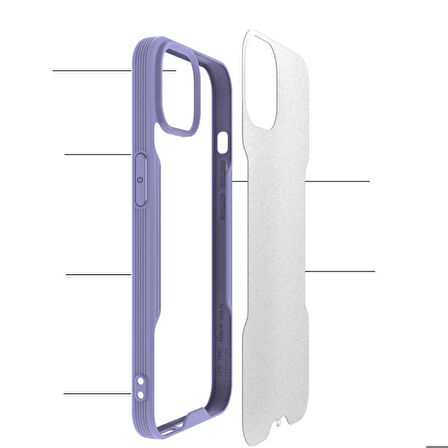 iPhone 13 Mini Uyumlu Zore Parfe Kapak-Mor