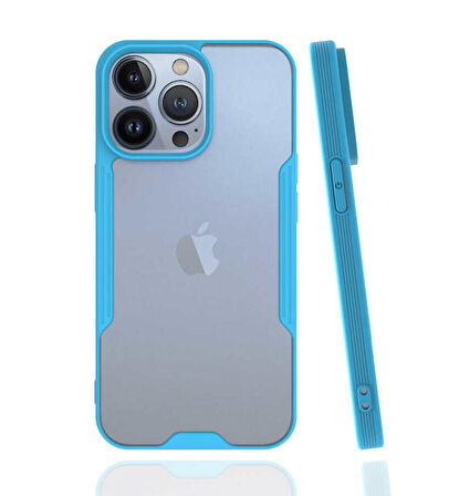 iPhone 13 Pro Uyumlu Zore Parfe Kapak-Mavi
