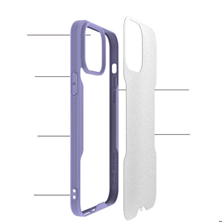 iPhone 13 Pro Max Uyumlu Zore Parfe Kapak-Siyah