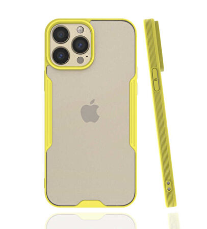 iPhone 13 Pro Max Uyumlu Zore Parfe Kılıf-Sarı