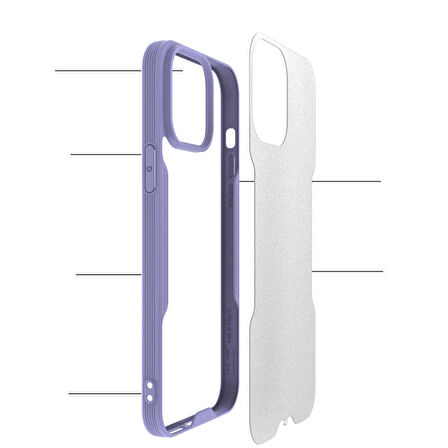iPhone 13 Pro Max Uyumlu Zore Parfe Kılıf-Mor