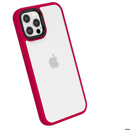 iPhone 13 Pro Uyumlu ​​Zore Cann Kapak-Kırmızı