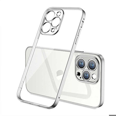 iPhone 13 Pro Uyumlu Zore Gbox Kapak-Gümüş