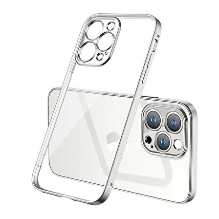 iPhone 13 Pro Max Uyumlu Zore Gbox Kılıf-Gümüş