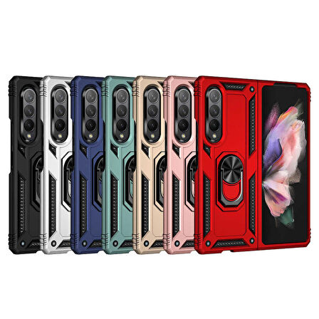 Galaxy Z Fold 3 Uyumlu Zore Vega Kapak-Siyah