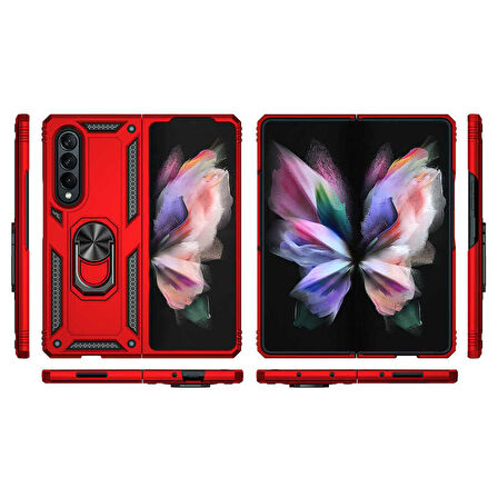 Galaxy Z Fold 3 Uyumlu Zore Vega Kapak-Siyah