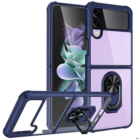 Galaxy Z Flip 3 Uyumlu Zore Mola Kapak-Lacivert