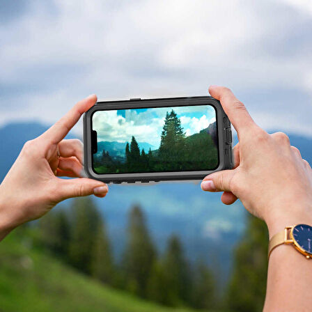 iPhone 13 Pro Uyumlu 1-1 Su Geçirmez Kılıf-Siyah