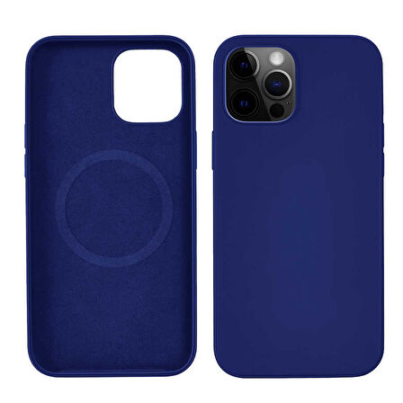 iPhone 13 Pro Max Uyumlu Zore Silksafe Wireless Kılıf-Pembe Açık