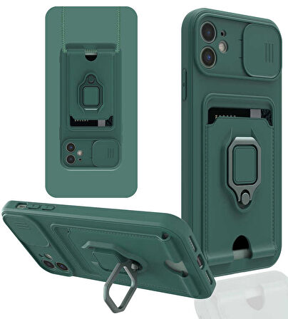 iPhone 11 Uyumlu ​ Pelit Kılıf-Koyu Yeşil