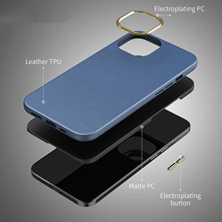 iPhone 13 Mini Uyumlu Zore Natura Kapak-Lacivert