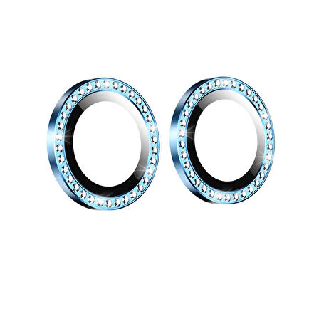 iPhone 12 Uyumlu Zore CL-06 Kamera Koruyucu-Mavi