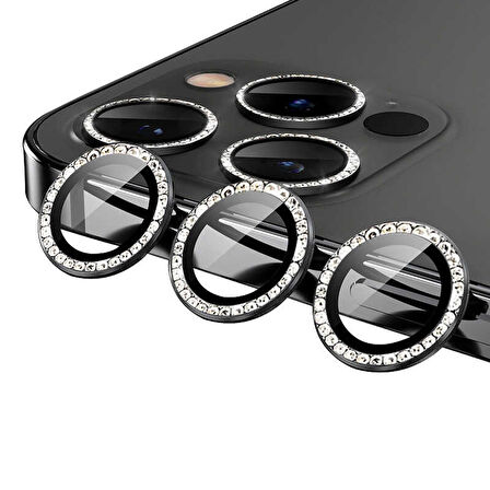 iPhone 11 Pro Uyumlu Zore CL-06 Kamera Koruyucu-Siyah