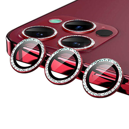 iPhone 11 Pro Uyumlu Zore CL-06 Kamera Koruyucu-Kırmızı