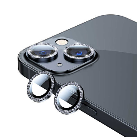 iPhone 13 Uyumlu Zore CL-06 Kamera Koruyucu-Siyah