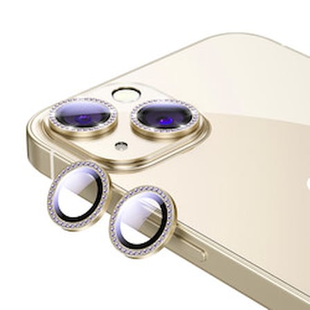Lexroo iPhone 13 Kamera Lens Koruyucu - Gold