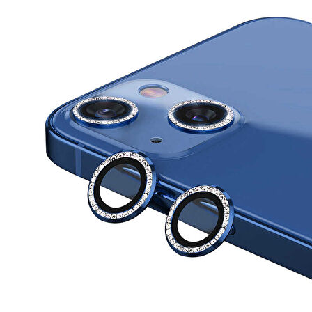 iPhone 13 Uyumlu Zore CL-06 Kamera Koruyucu-Mavi