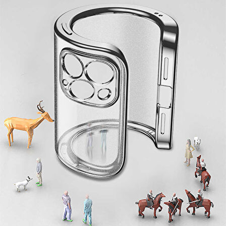 iPhone 12 Pro Max Uyumlu Zore Mat Gbox Kılıf-Gümüş