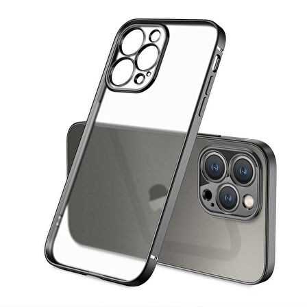 iPhone 13 Pro Max Uyumlu Ensueno Mat Gbox Kapak-Siyah