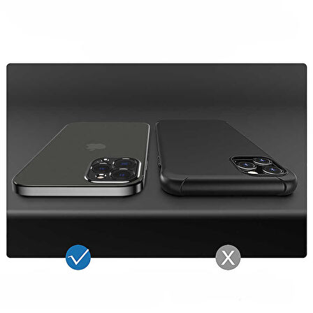 iPhone 13 Pro Max Uyumlu Ensueno Mat Gbox Kapak-Siyah