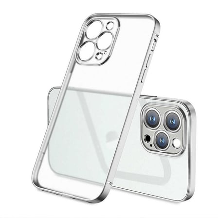 iPhone 13 Pro Max Uyumlu Zore Mat Gbox Kılıf-Gümüş
