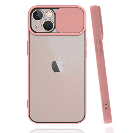 iPhone 13 Mini Uyumlu Zore LNSM-i Kılıf-Pembe Açık