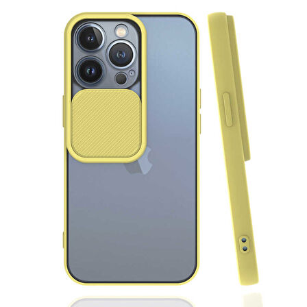iPhone 13 Pro Uyumlu Zore LNSM-i Kılıf-Sarı