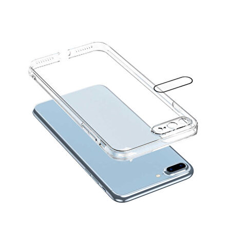 iPhone 8 Plus Uyumlu Zore Fizy Kapak-Renksiz