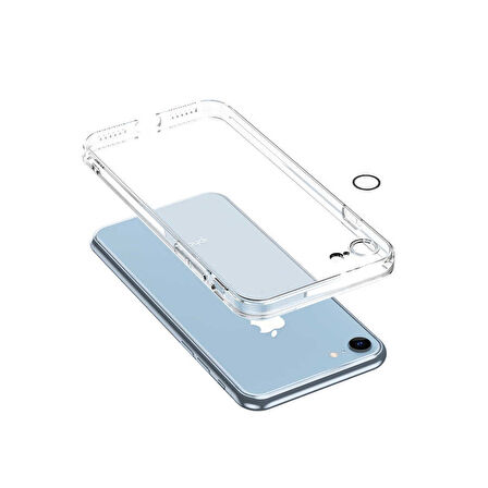 iPhone SE 2022 Uyumlu Zore Fizy Kılıf-Renksiz