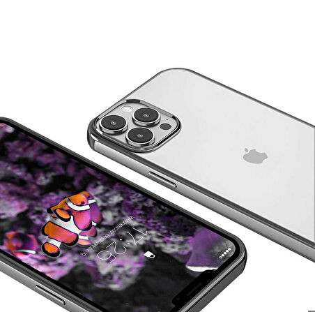 iPhone 13 Pro Uyumlu Zore Pixel Kapak-Siyah
