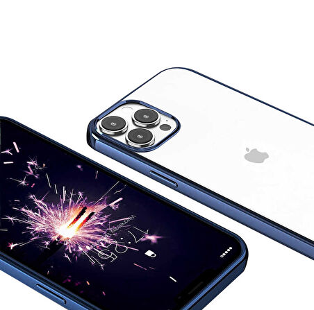 iPhone 13 Pro Uyumlu Zore Pixel Kılıf-Lacivert