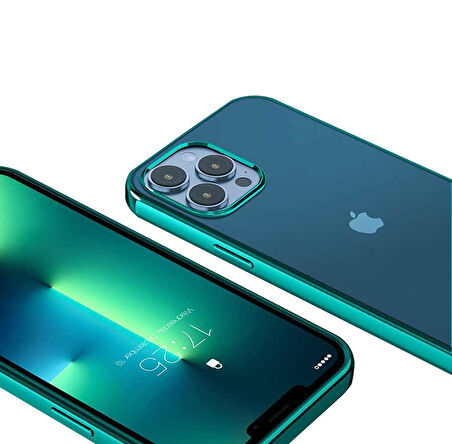 iPhone 13 Pro Uyumlu Zore Pixel Kılıf-Yeşil