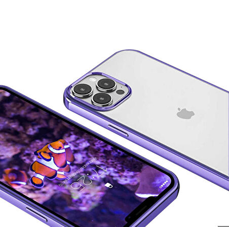iPhone 13 Pro Uyumlu Zore Pixel Kapak-Mor