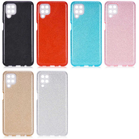 Galaxy A12 Uyumlu Zore Shining Silikon-Mor