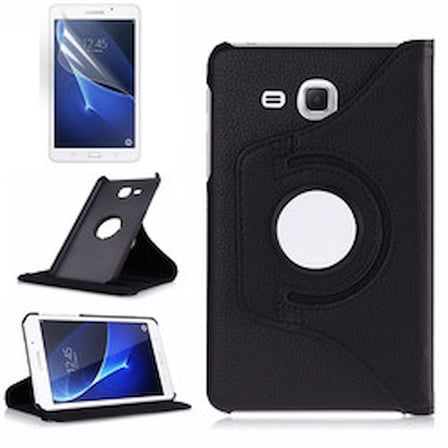 Lexroo Galaxy Tab 4 T280 Dönebilen Standlı Kılıf - Siyah