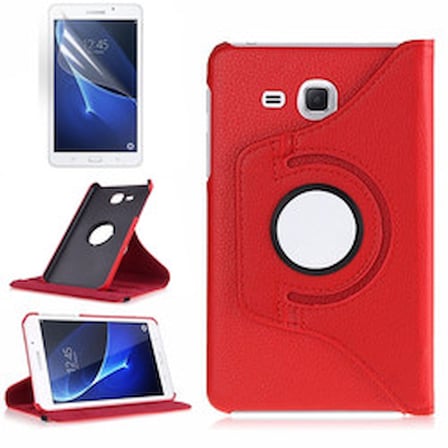 Lexroo Galaxy Tab 4 T280 Dönebilen Standlı Kılıf - Kırmızı