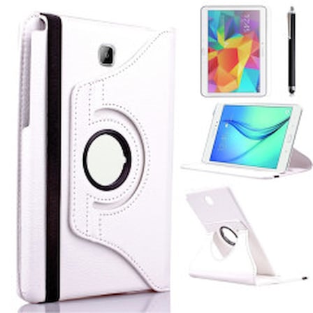 Lexroo Galaxy Tab A T580 10.1 Dönebilen Standlı Kılıf - Beyaz