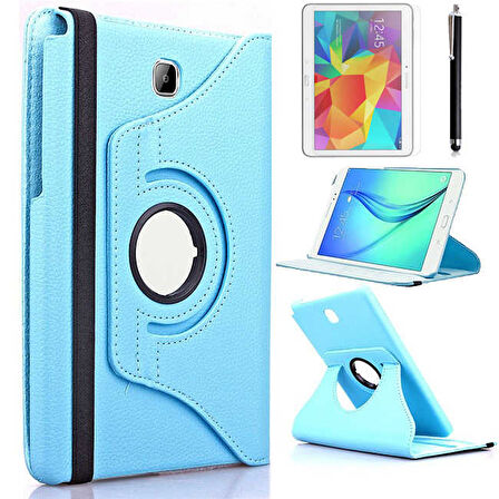 Galaxy Tab A T580 10.1  Uyumlu ​İNC Dönebilen Standlı Kılıf-Mavi