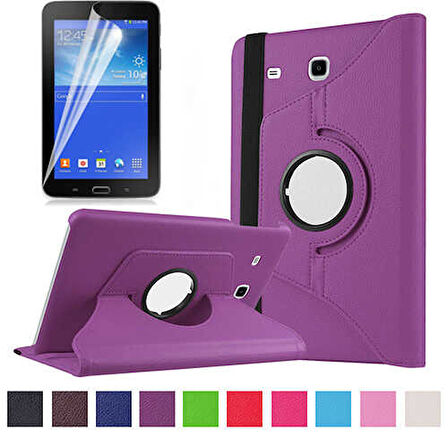 Galaxy Tab 3 Lite 7.0 T110  Uyumlu ​MXSP Dönebilen Standlı Kılıf-Mor