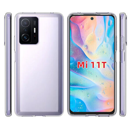 Xiaomi Mi 11T 5G Kılıf Zore Süper Silikon Kapak-Renksiz