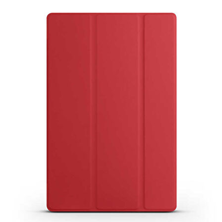 Galaxy Tab A8 10.5 SM-X200 (2021)  Uyumlu ​ZYL Smart Cover Standlı 1-1 Kılıf-Kırmızı