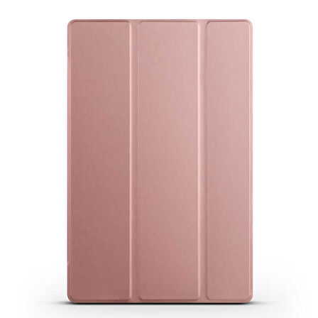 Galaxy Tab A8 10.5 SM-X200 (2021)  Uyumlu ​ARTH Smart Cover Standlı 1-1 Kılıf-Rose Gold
