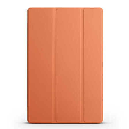 Galaxy Tab A8 10.5 SM-X200 (2021)  Uyumlu ​FRMS Smart Cover Standlı 1-1 Kılıf-Turuncu