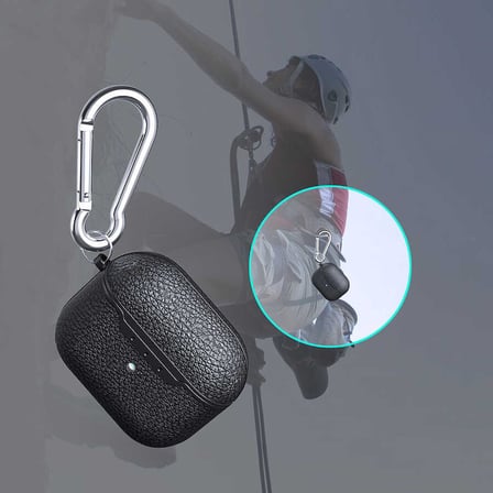Apple AirPods 3. Nesil Kılıf Deri Görünümlü Askı Aparatlı Airbag Darbe Emici Maks Koruyucu Kapak