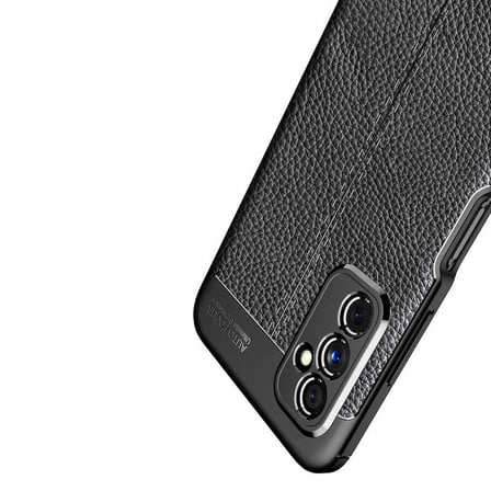 Galaxy M52 Kılıf Deri Görünümlü Silikon Kamera Korumalı Üstün Koruma Alan Tech