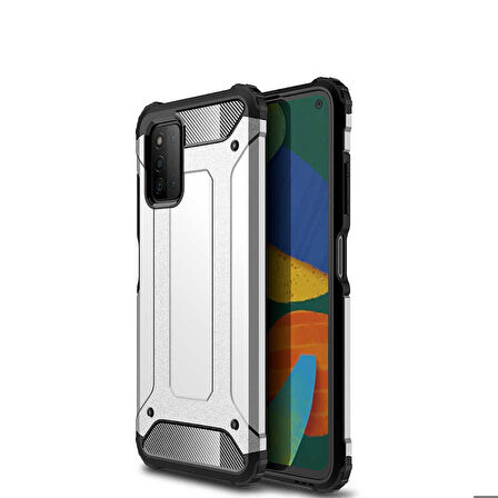 Galaxy A03S Uyumlu Zore Crash Silikon Kapak-Gri