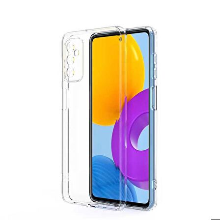 Galaxy M52 Uyumlu Zore Kamera Korumalı Süper Silikon Kapak-Renksiz