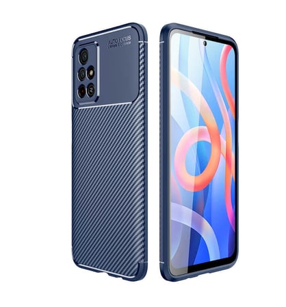 Xiaomi Redmi Note 11T 5G Kılıf Karbon Görünümlü Silikon Kamera Korumalı Üstün Koruma SystemCom